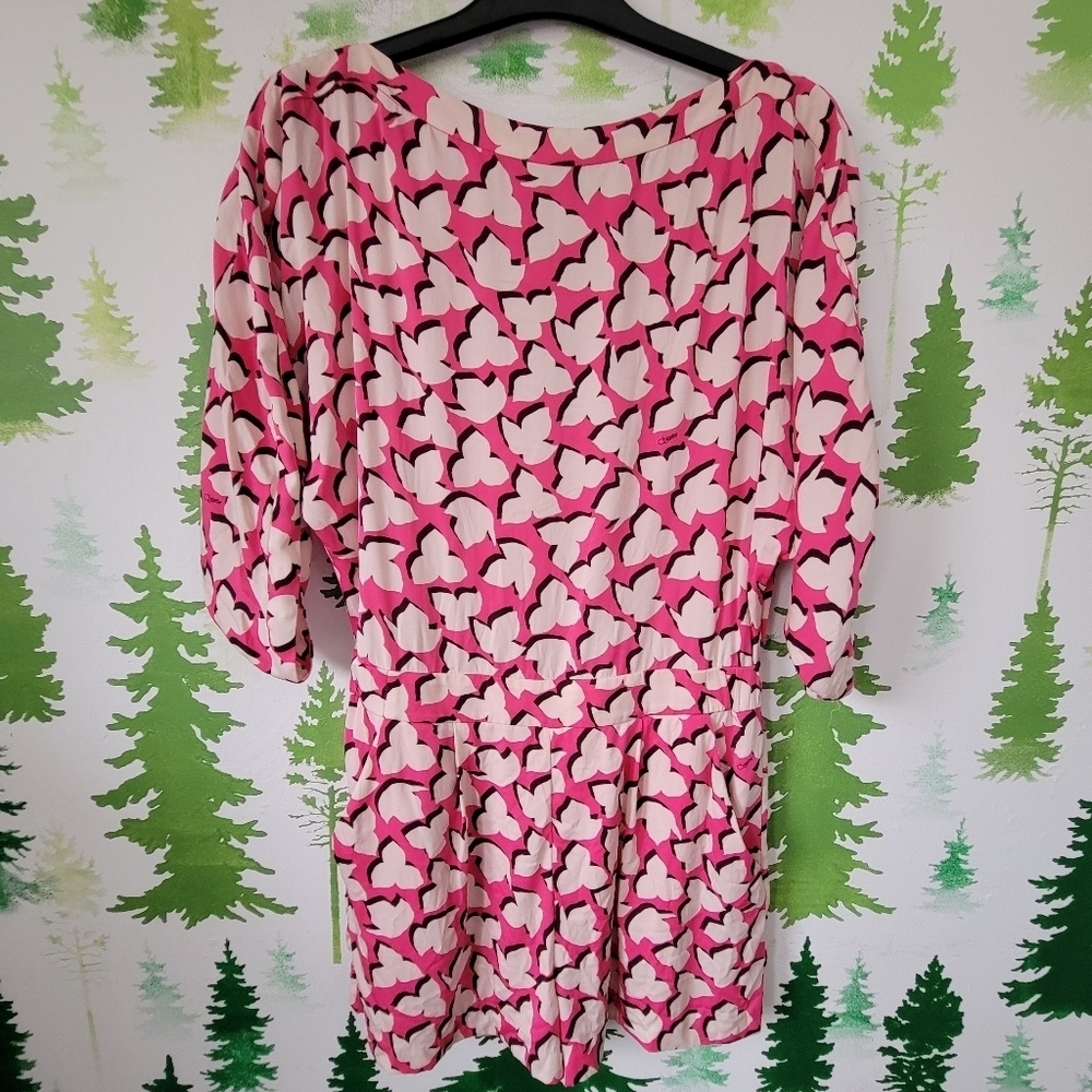 Diane von Furstenberg Floral Printed Silk Romper.
